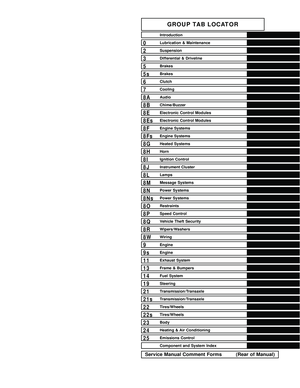 2004 CHRYSLER VOYAGER Service Manual