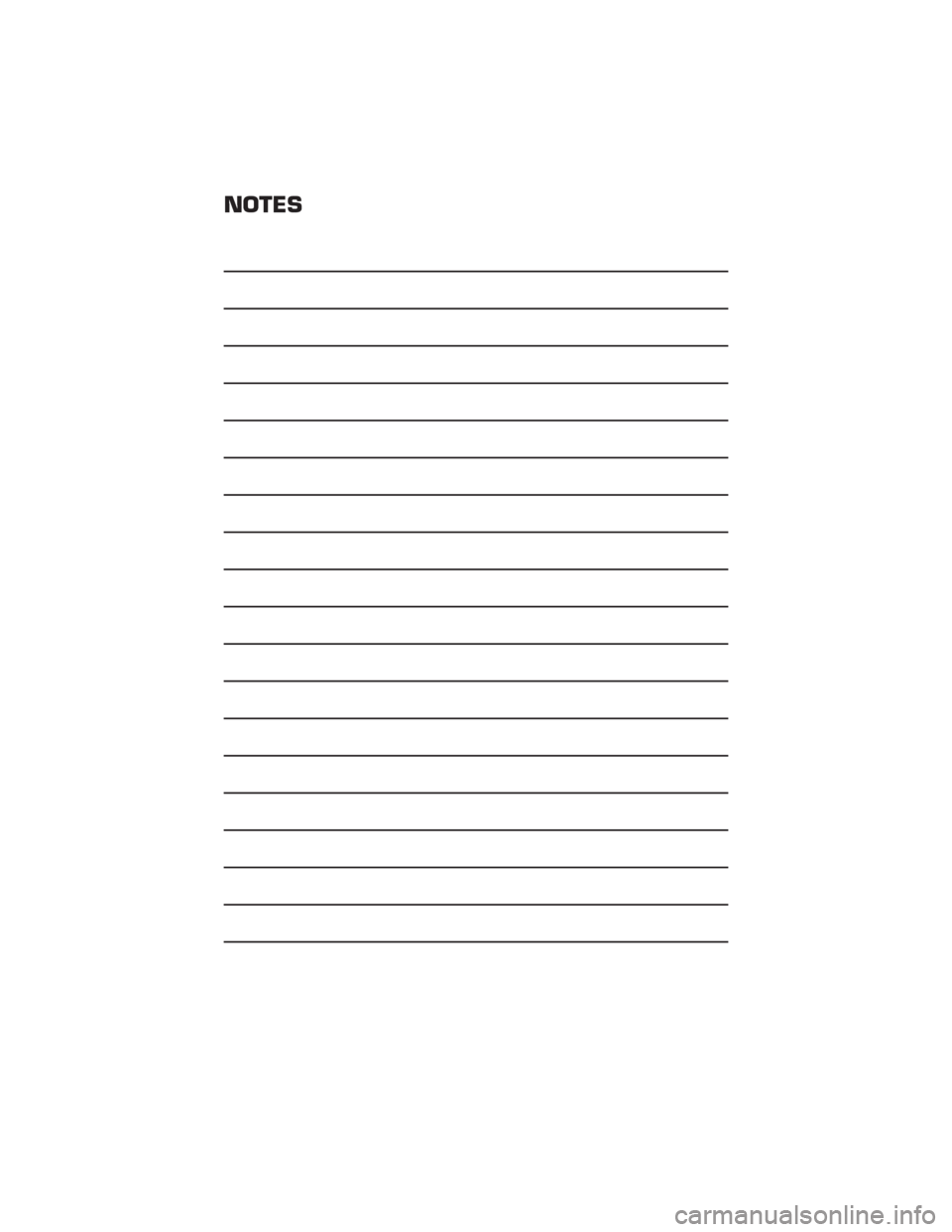 CHRYSLER 300 2014 2.G Warranty Booklet NOTES 