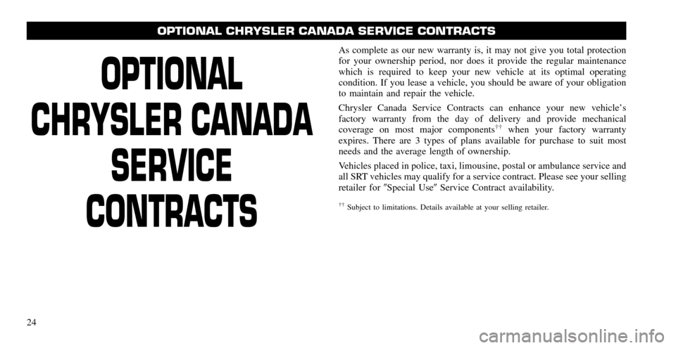 CHRYSLER TOWN AND COUNTRY 2011 5.G Warranty Booklet 