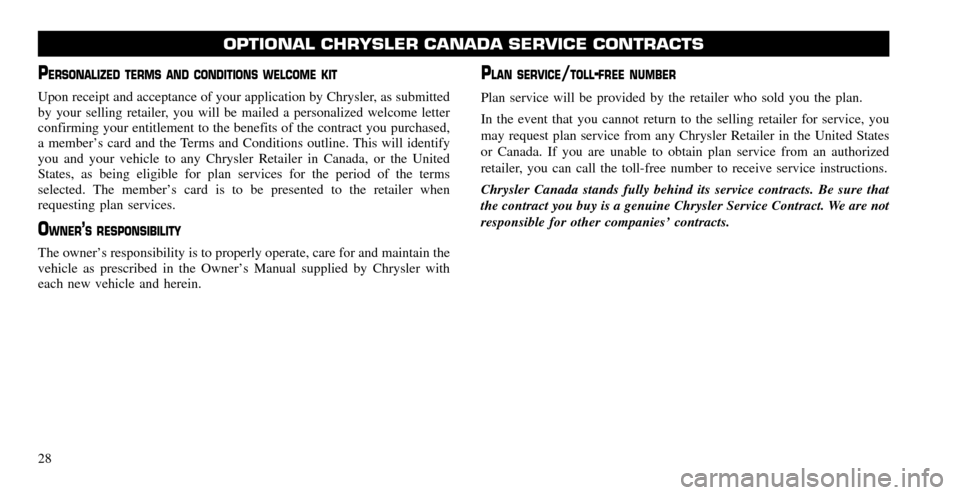 CHRYSLER TOWN AND COUNTRY 2011 5.G Warranty Booklet 