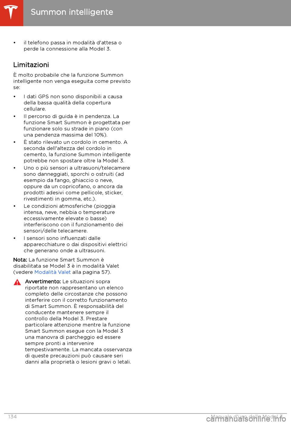 TESLA MODEL 3 2020  Manuale del proprietario (in Italian) 