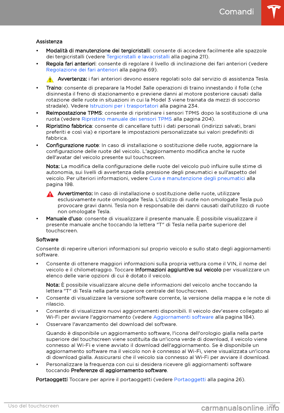 TESLA MODEL 3 2020  Manuale del proprietario (in Italian) Assistenza
