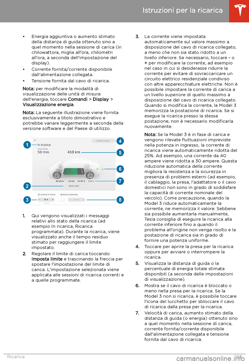 TESLA MODEL 3 2020  Manuale del proprietario (in Italian) 