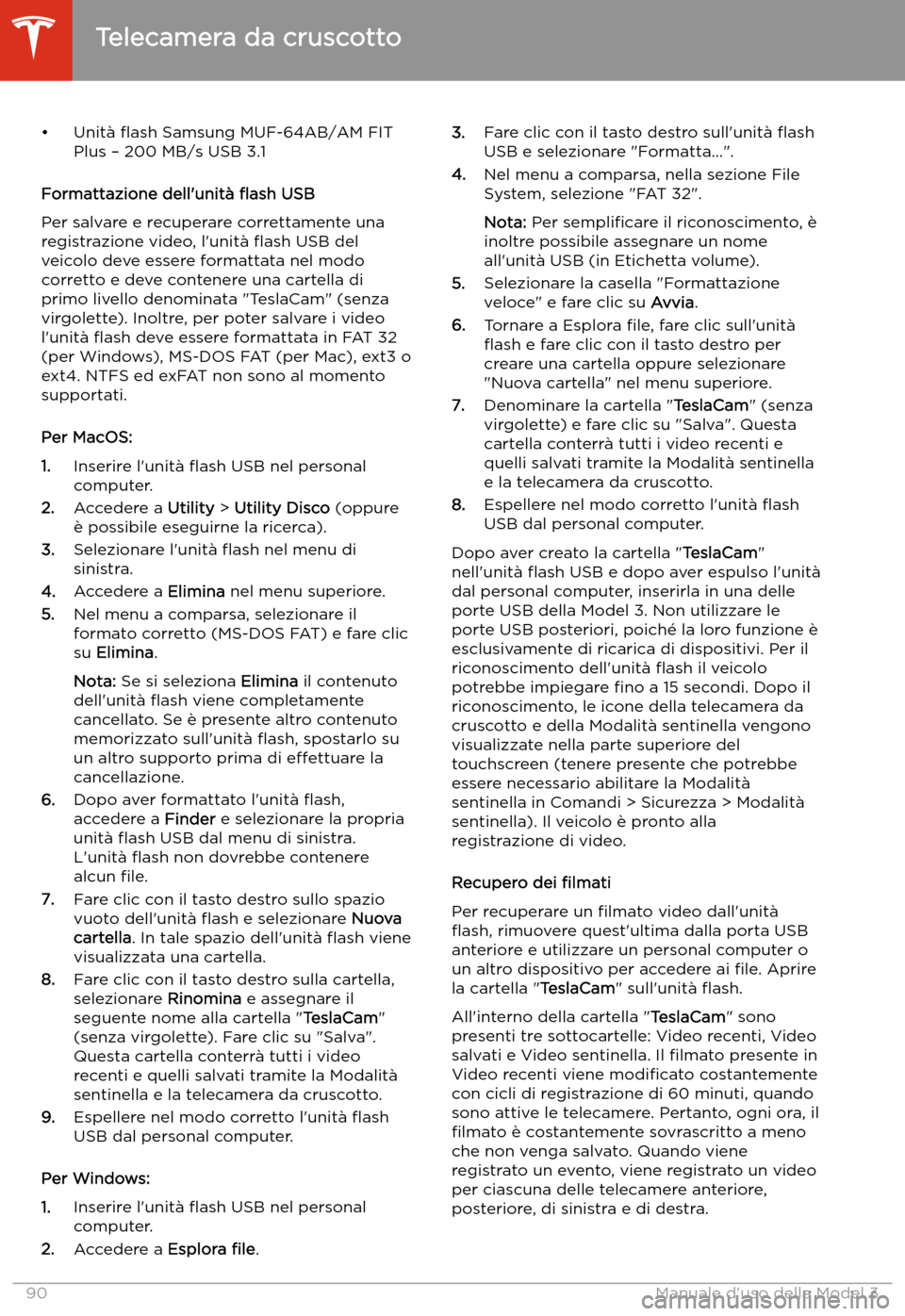 TESLA MODEL 3 2020  Manuale del proprietario (in Italian) 