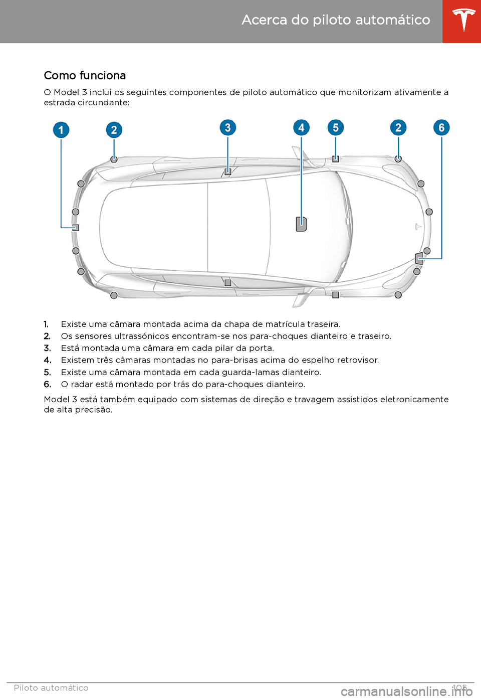 TESLA MODEL 3 2020  Manual do proprietário (in Portuguese) Piloto autom