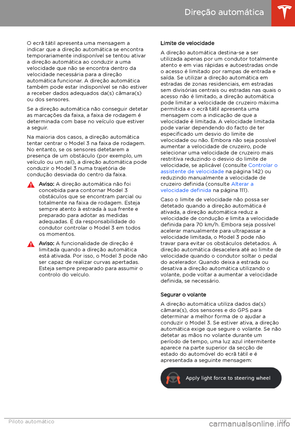 TESLA MODEL 3 2020  Manual do proprietário (in Portuguese) O ecr
