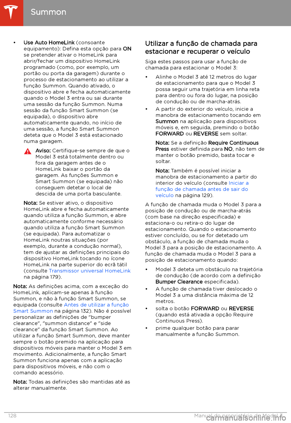 TESLA MODEL 3 2020  Manual do proprietário (in Portuguese) 