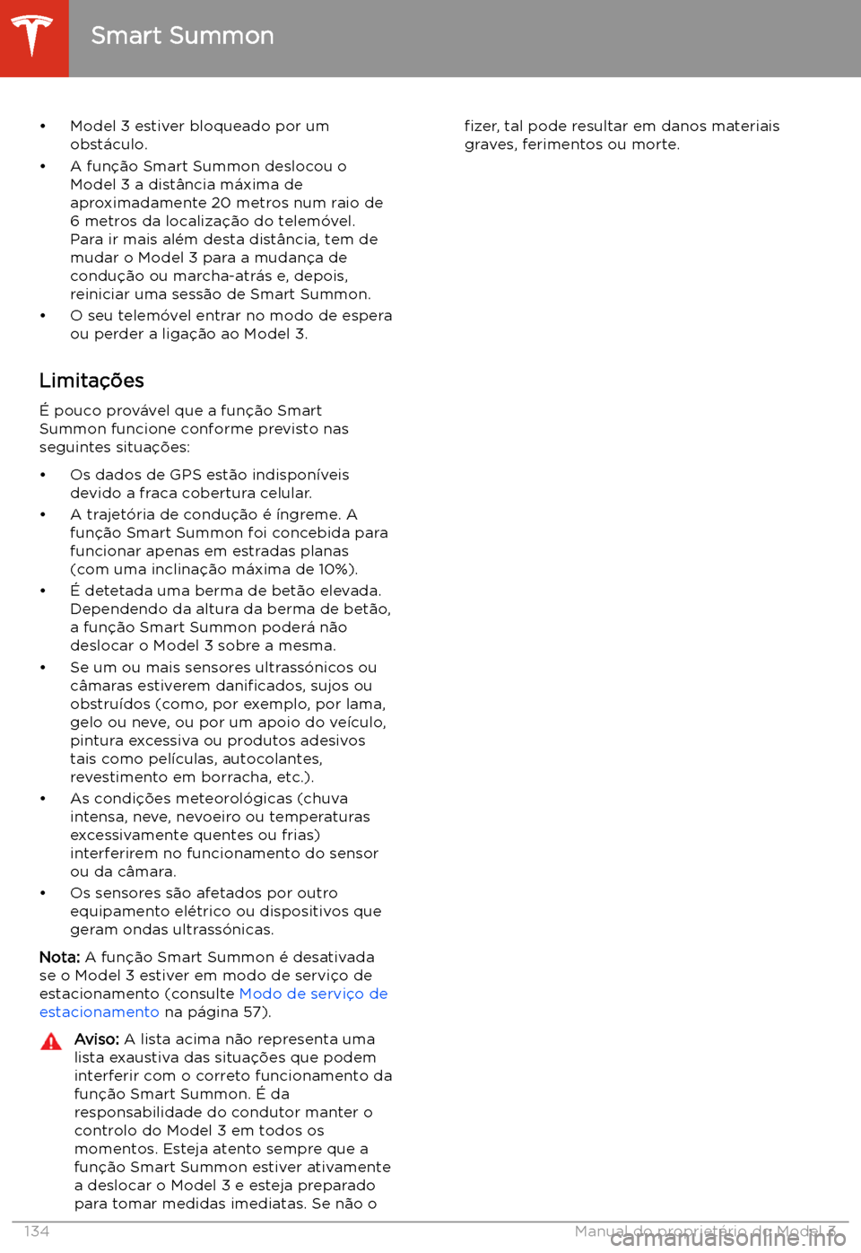 TESLA MODEL 3 2020  Manual do proprietário (in Portuguese) 