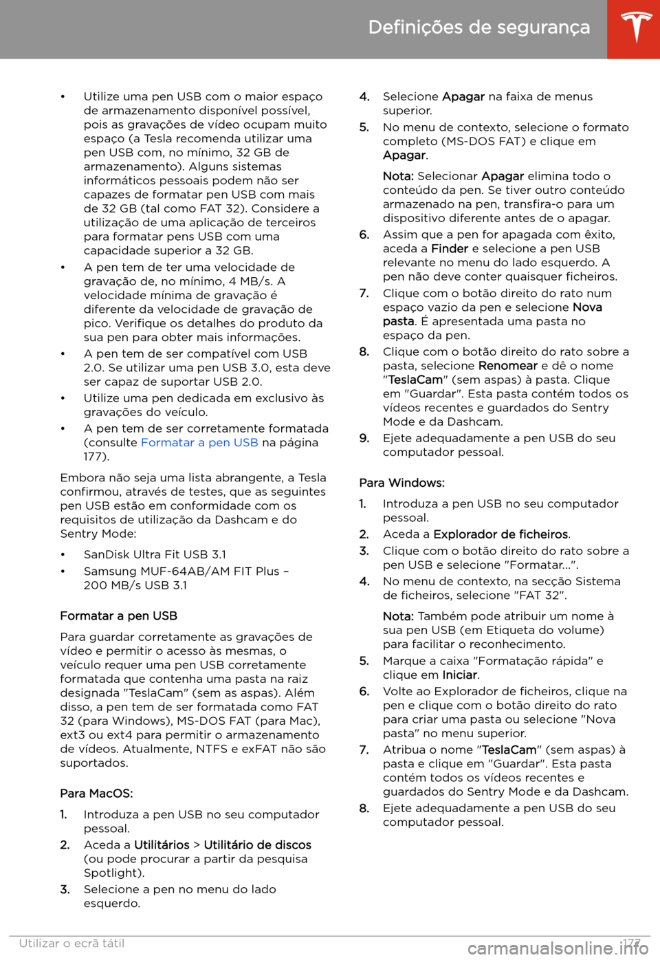 TESLA MODEL 3 2020  Manual do proprietário (in Portuguese) 