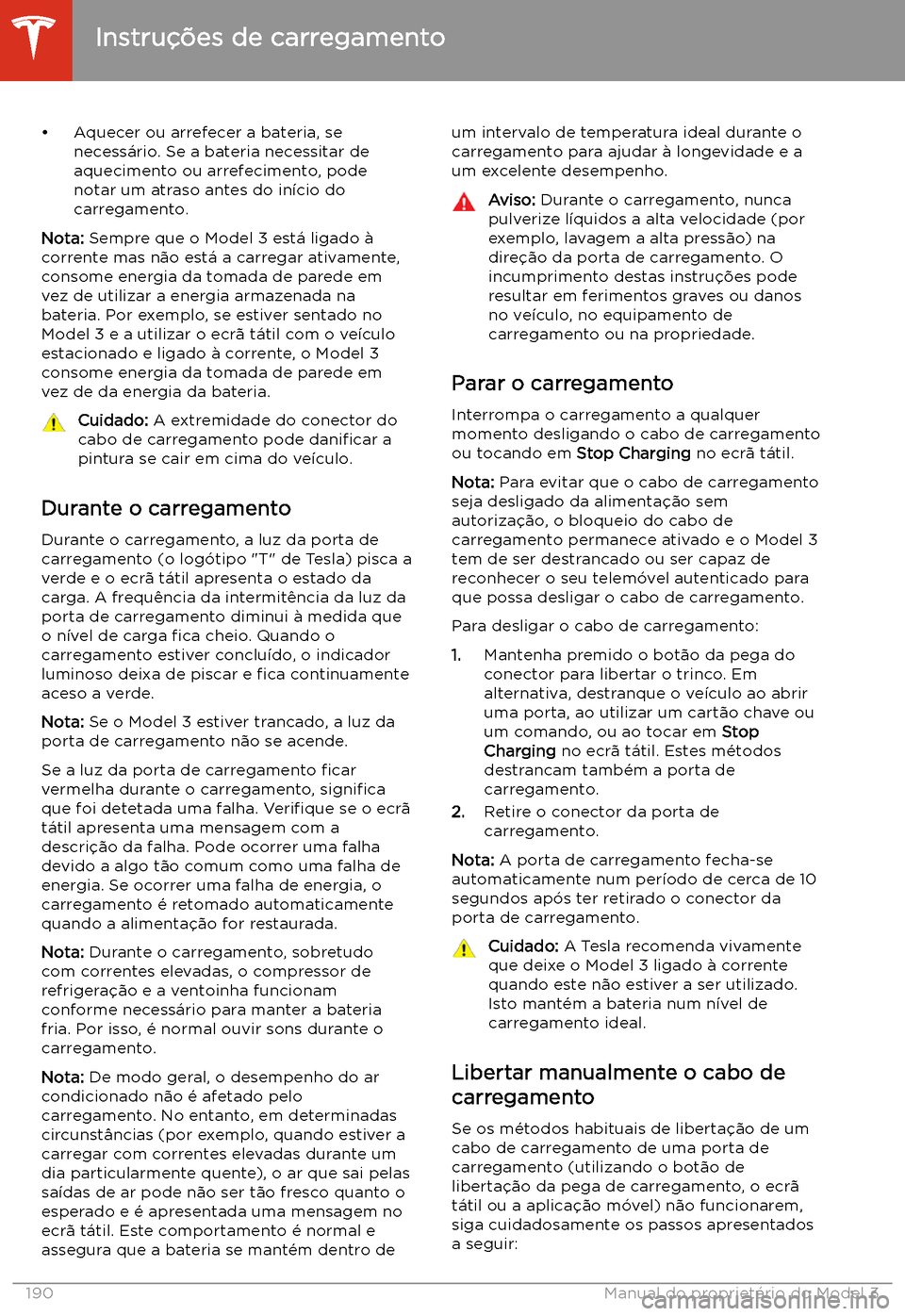 TESLA MODEL 3 2020  Manual do proprietário (in Portuguese) 