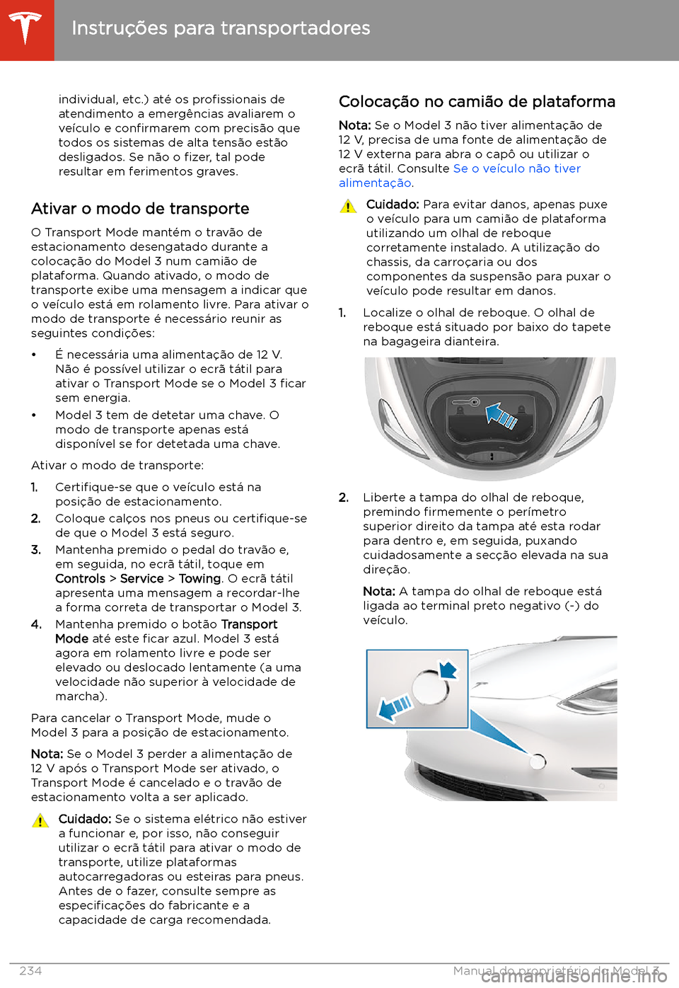 TESLA MODEL 3 2020  Manual do proprietário (in Portuguese) individual, etc.) at