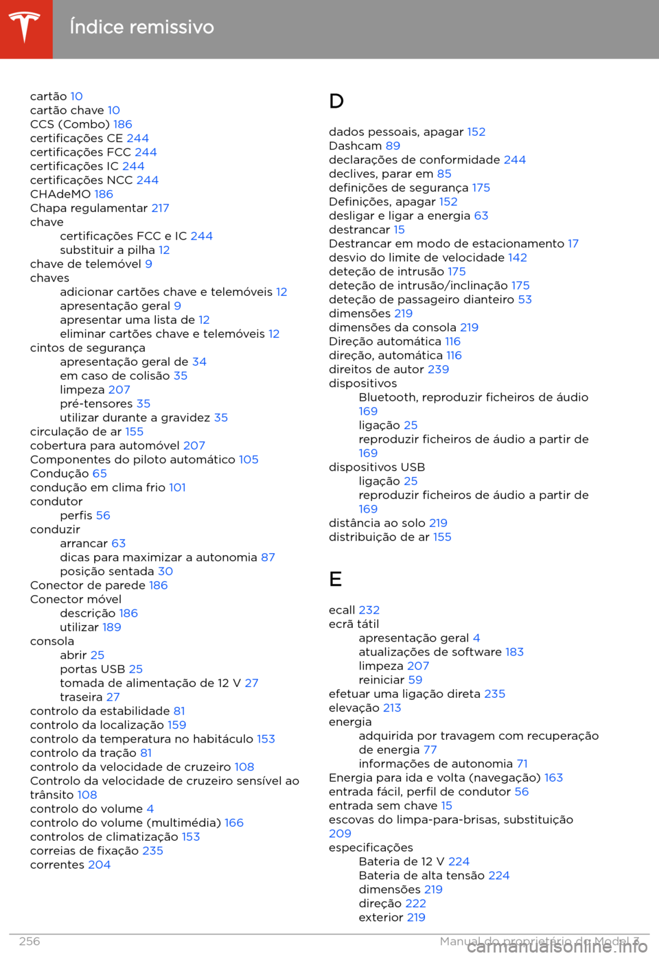 TESLA MODEL 3 2020  Manual do proprietário (in Portuguese) cart