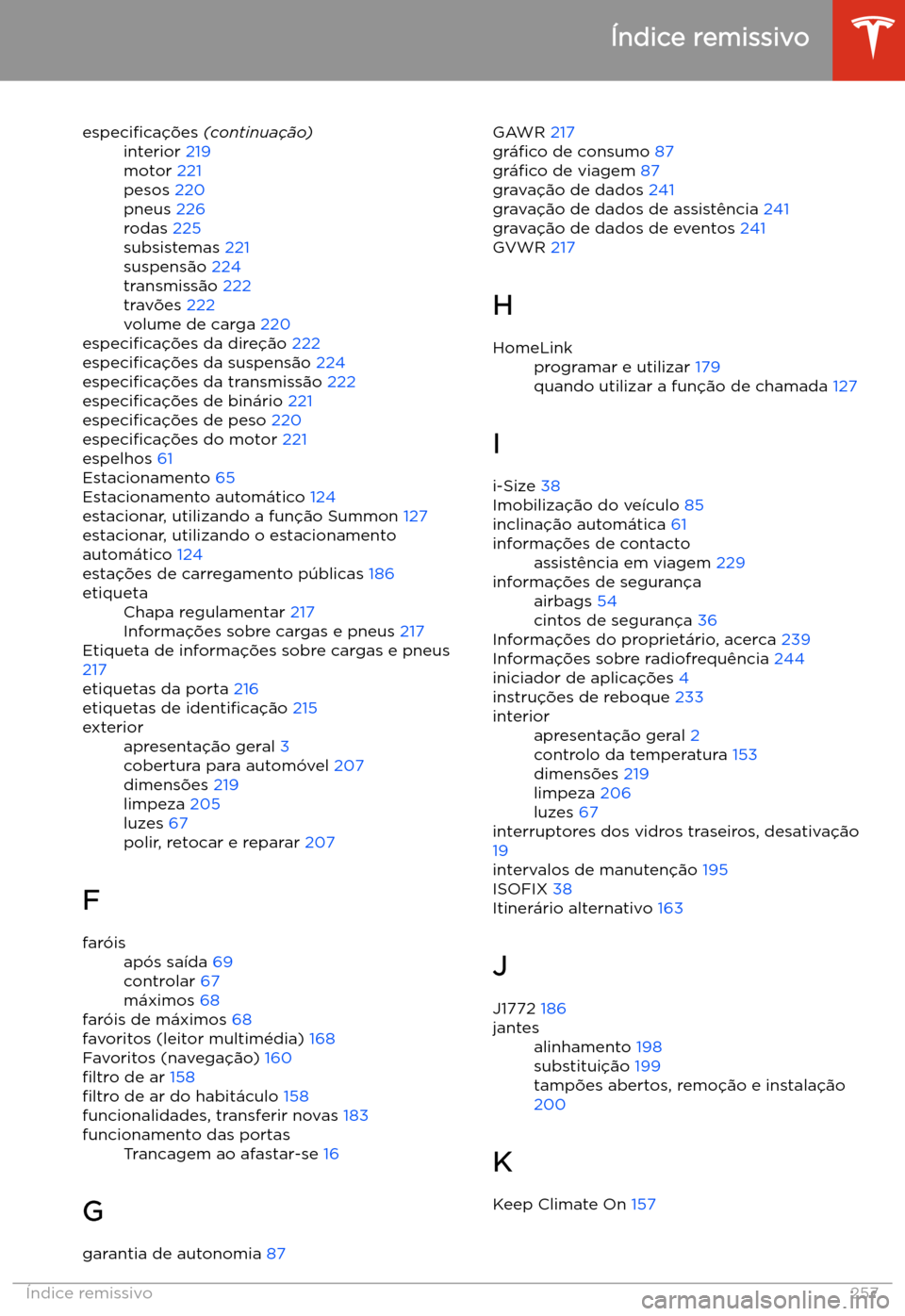 TESLA MODEL 3 2020  Manual do proprietário (in Portuguese) especi