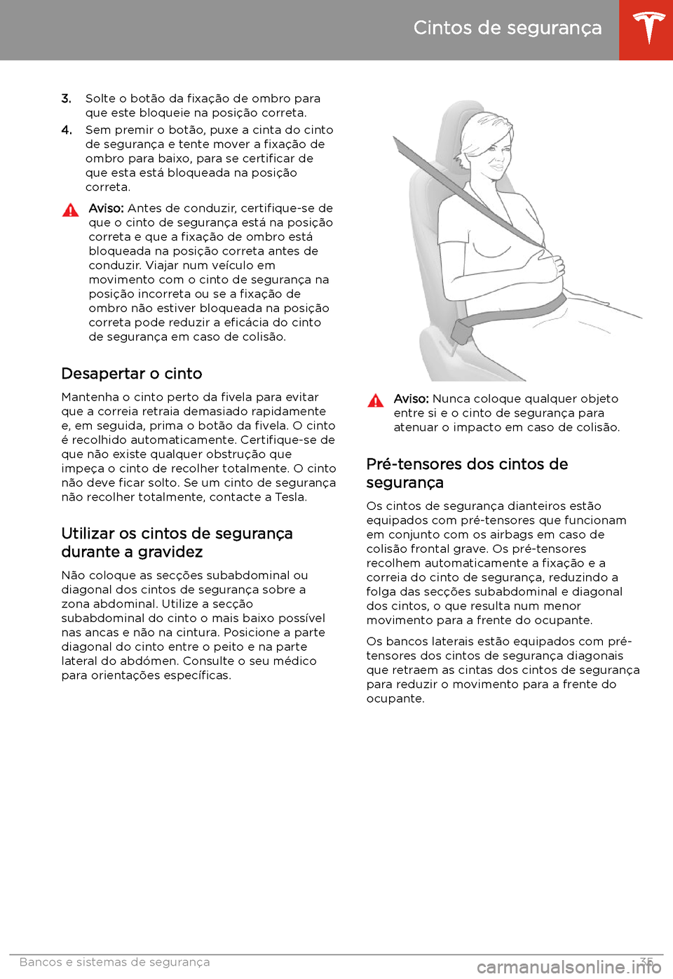 TESLA MODEL 3 2020  Manual do proprietário (in Portuguese) 3.Solte o bot