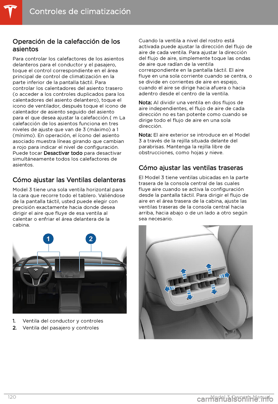 TESLA MODEL 3 2019  Manual del propietario (in Spanish)  Operaci