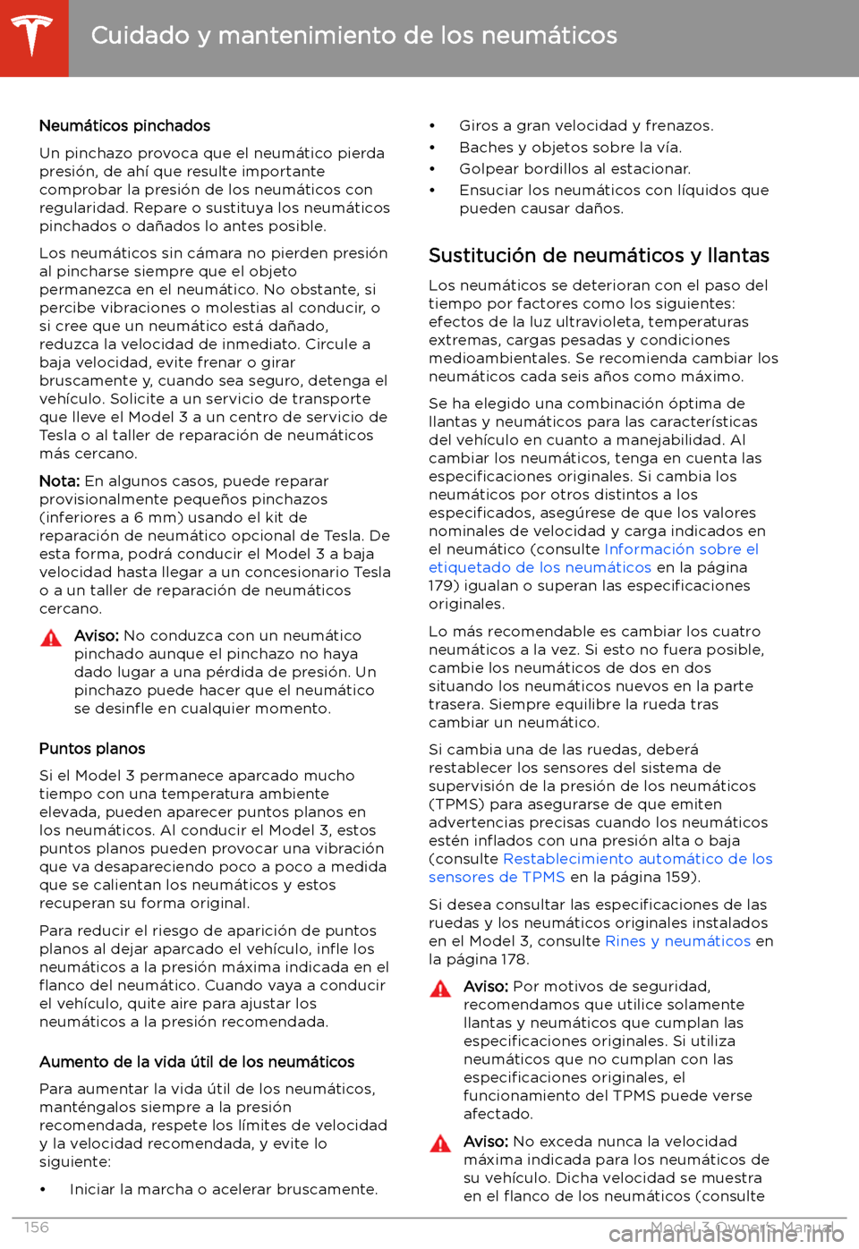 TESLA MODEL 3 2019  Manual del propietario (in Spanish)  Neum