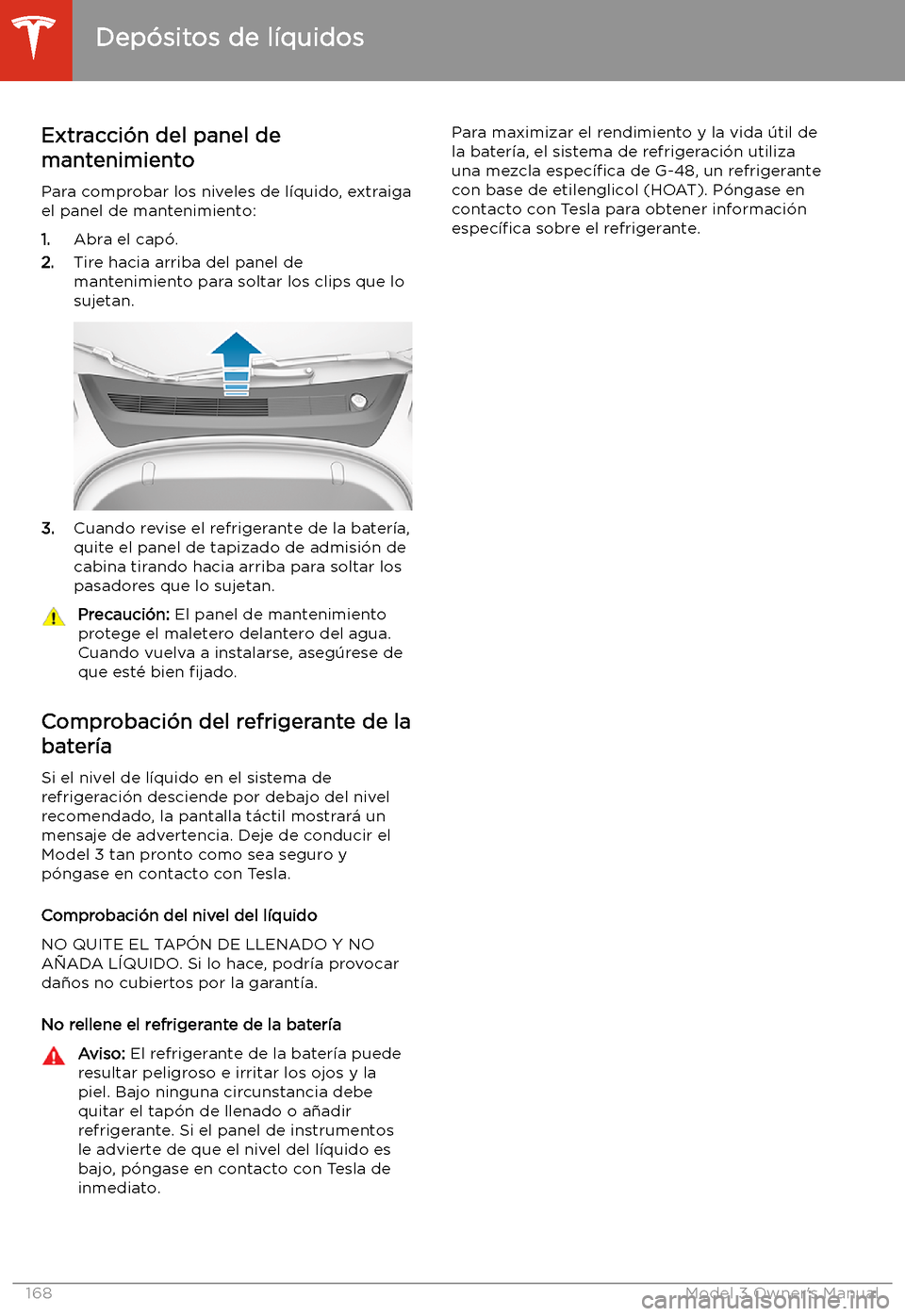 TESLA MODEL 3 2019  Manual del propietario (in Spanish)  Dep