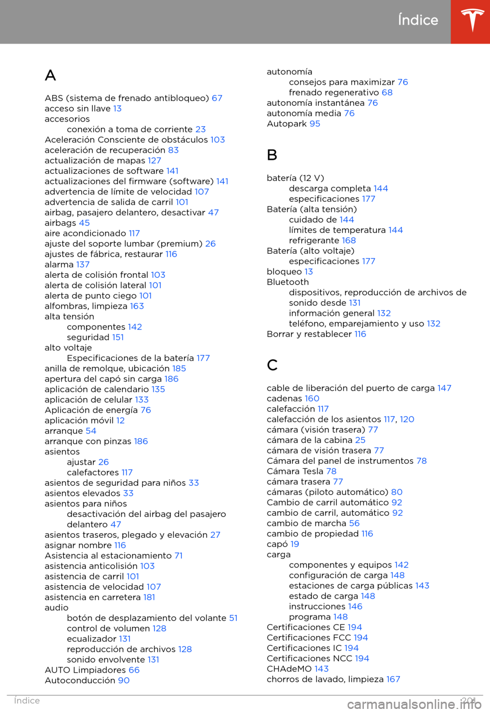 TESLA MODEL 3 2019  Manual del propietario (in Spanish)  