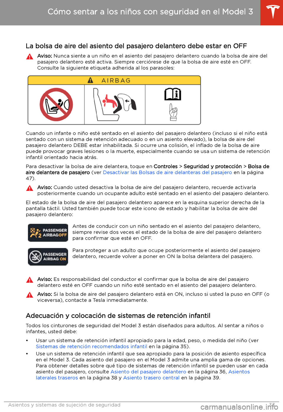 TESLA MODEL 3 2019  Manual del propietario (in Spanish)  C