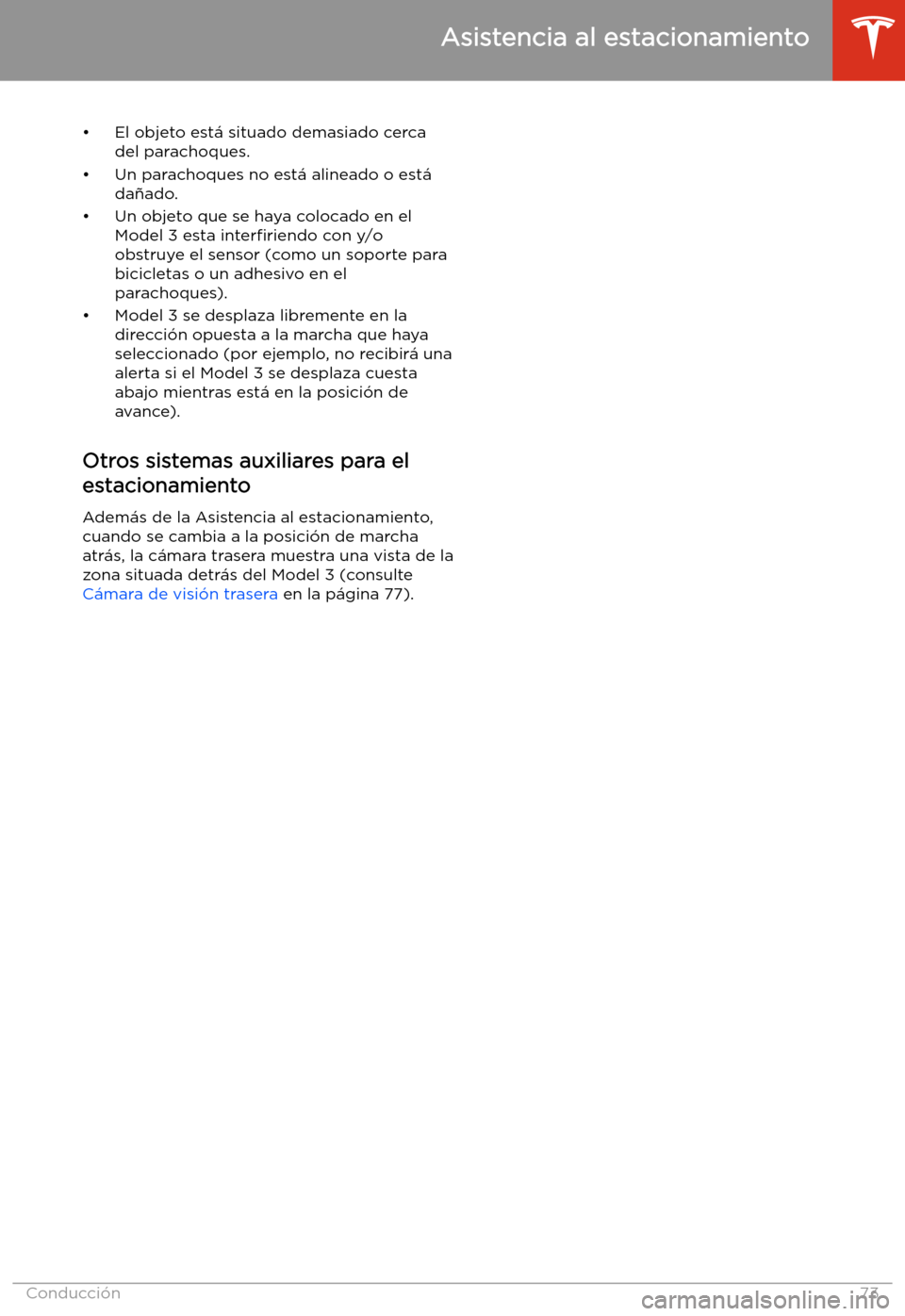 TESLA MODEL 3 2019  Manual del propietario (in Spanish)  