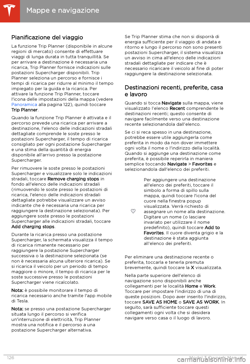 TESLA MODEL 3 2019  Manuale del proprietario (in Italian) Piani