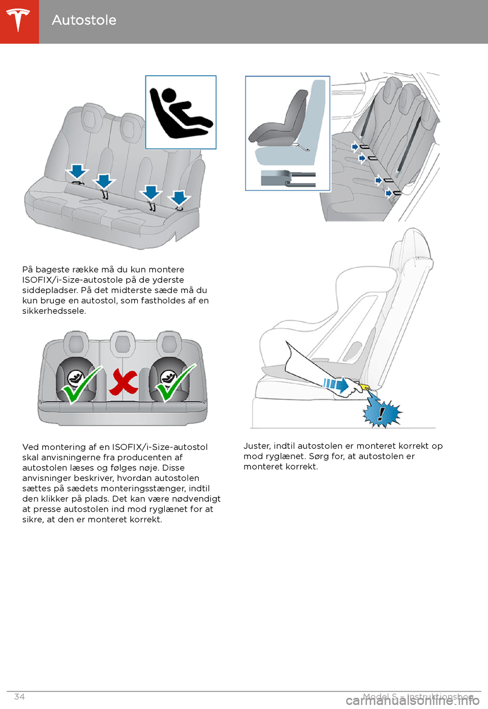 TESLA MODEL S 2020  Instruktionsbog (in Danish) P