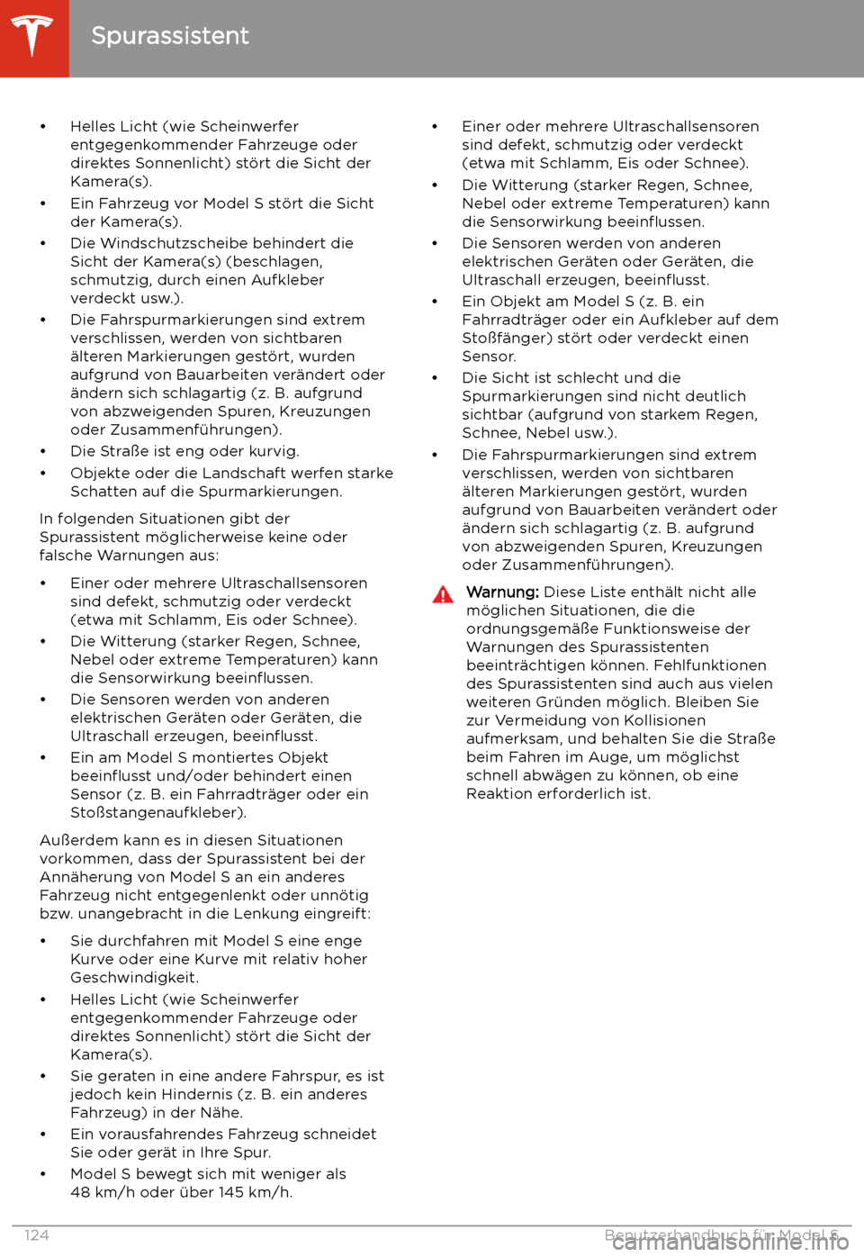 TESLA MODEL S 2020  Betriebsanleitung (in German) 