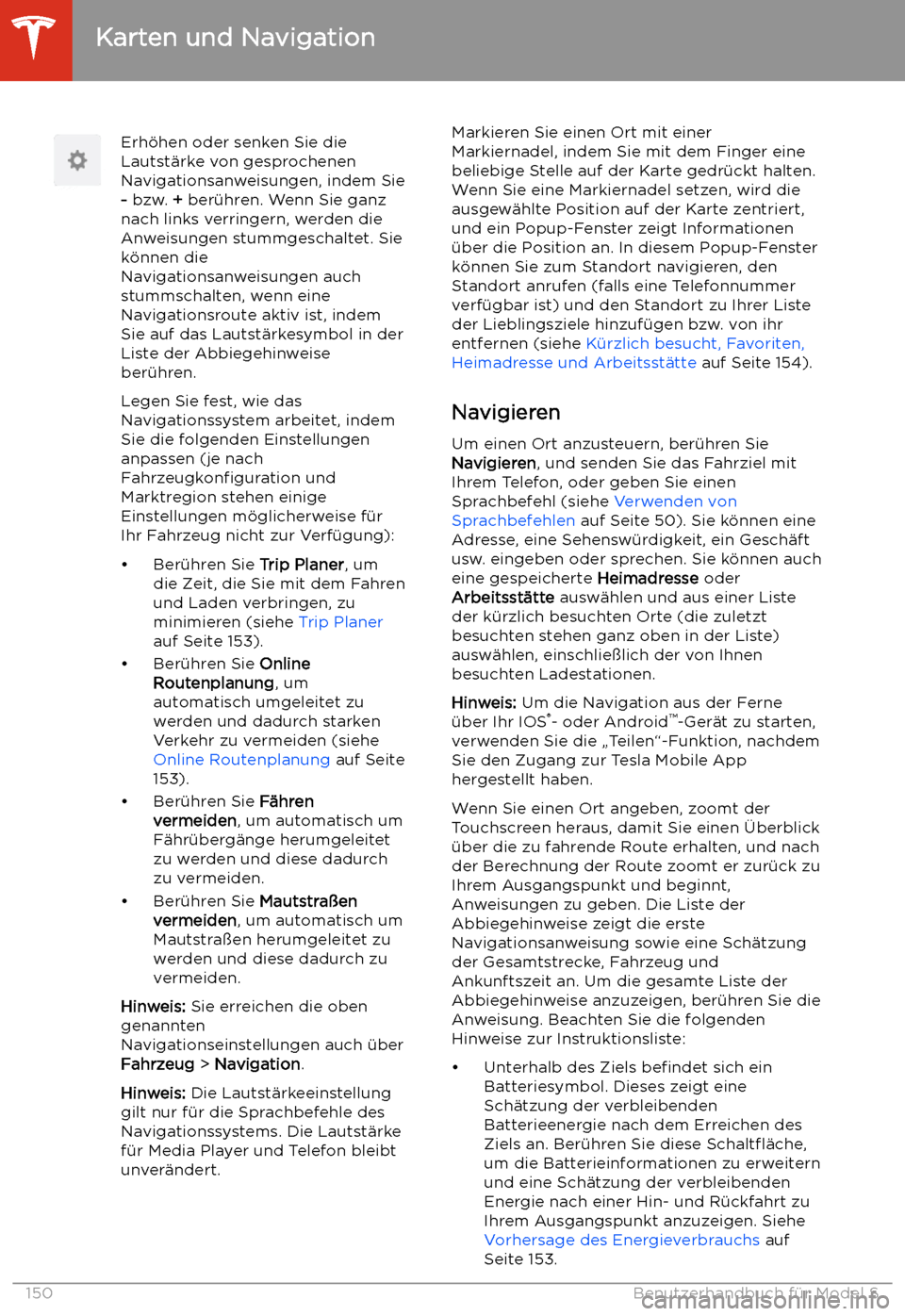 TESLA MODEL S 2020  Betriebsanleitung (in German) Erh