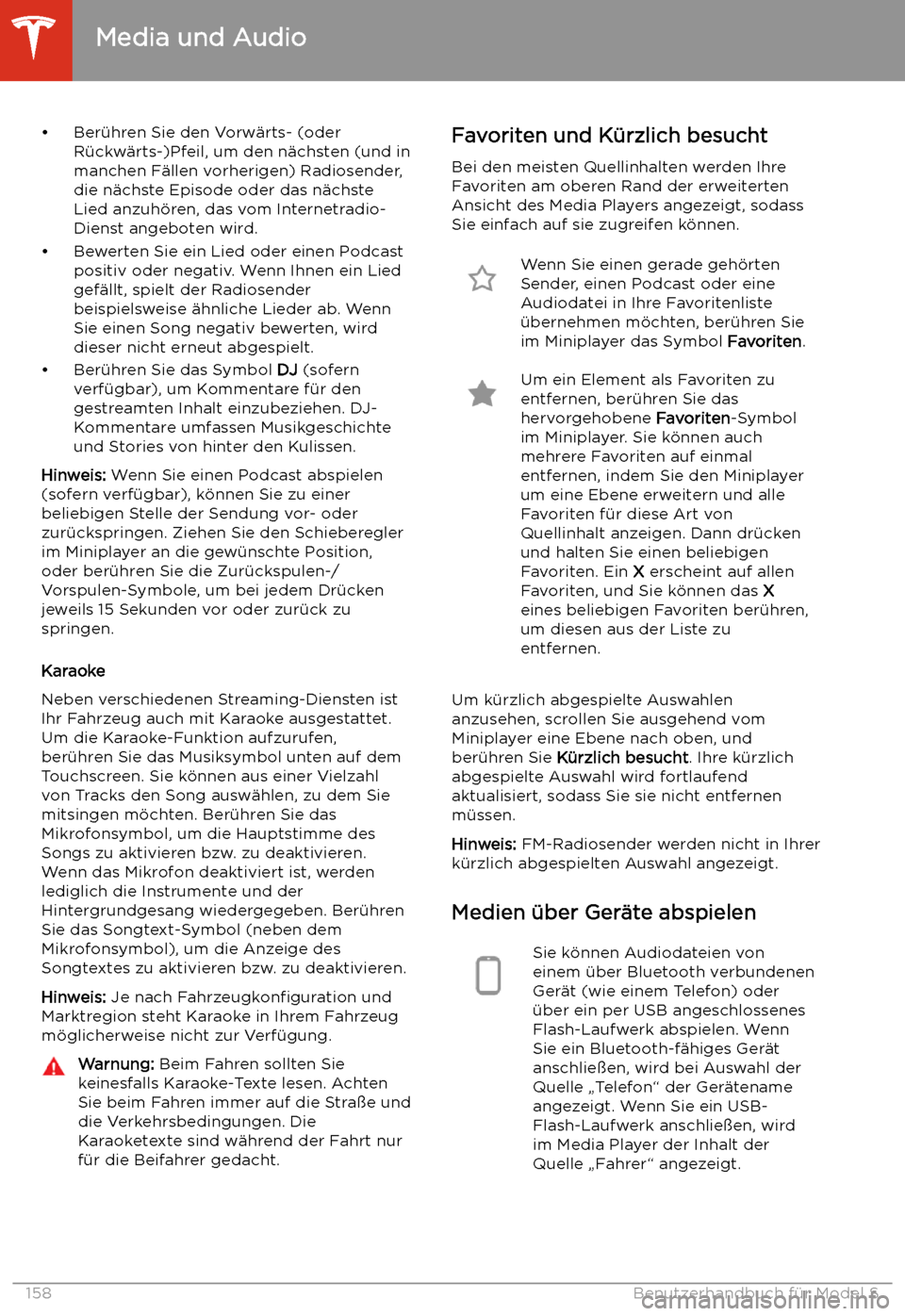 TESLA MODEL S 2020  Betriebsanleitung (in German) 