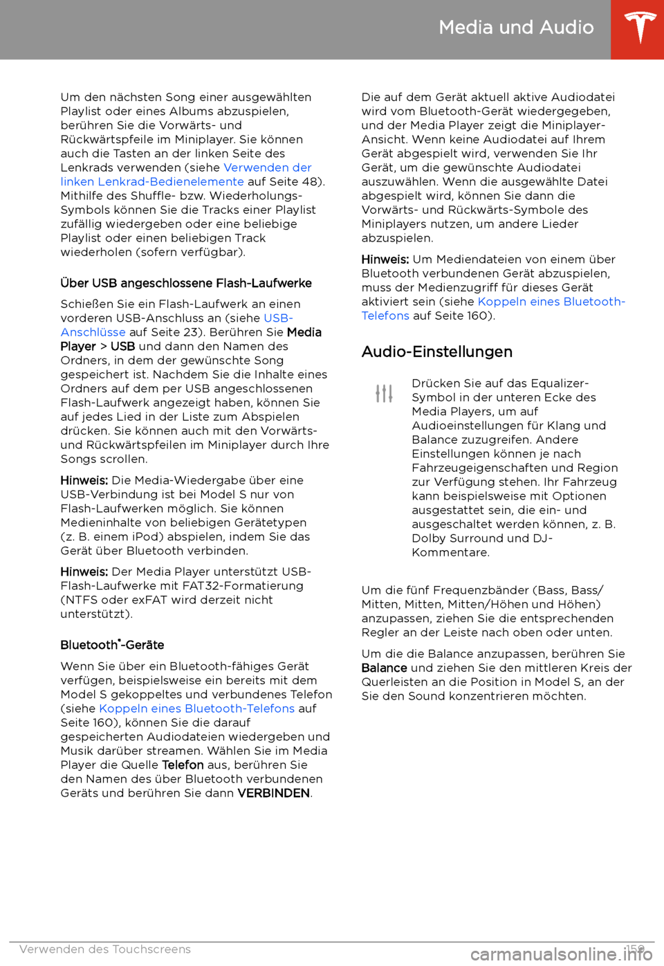 TESLA MODEL S 2020  Betriebsanleitung (in German) Um den n