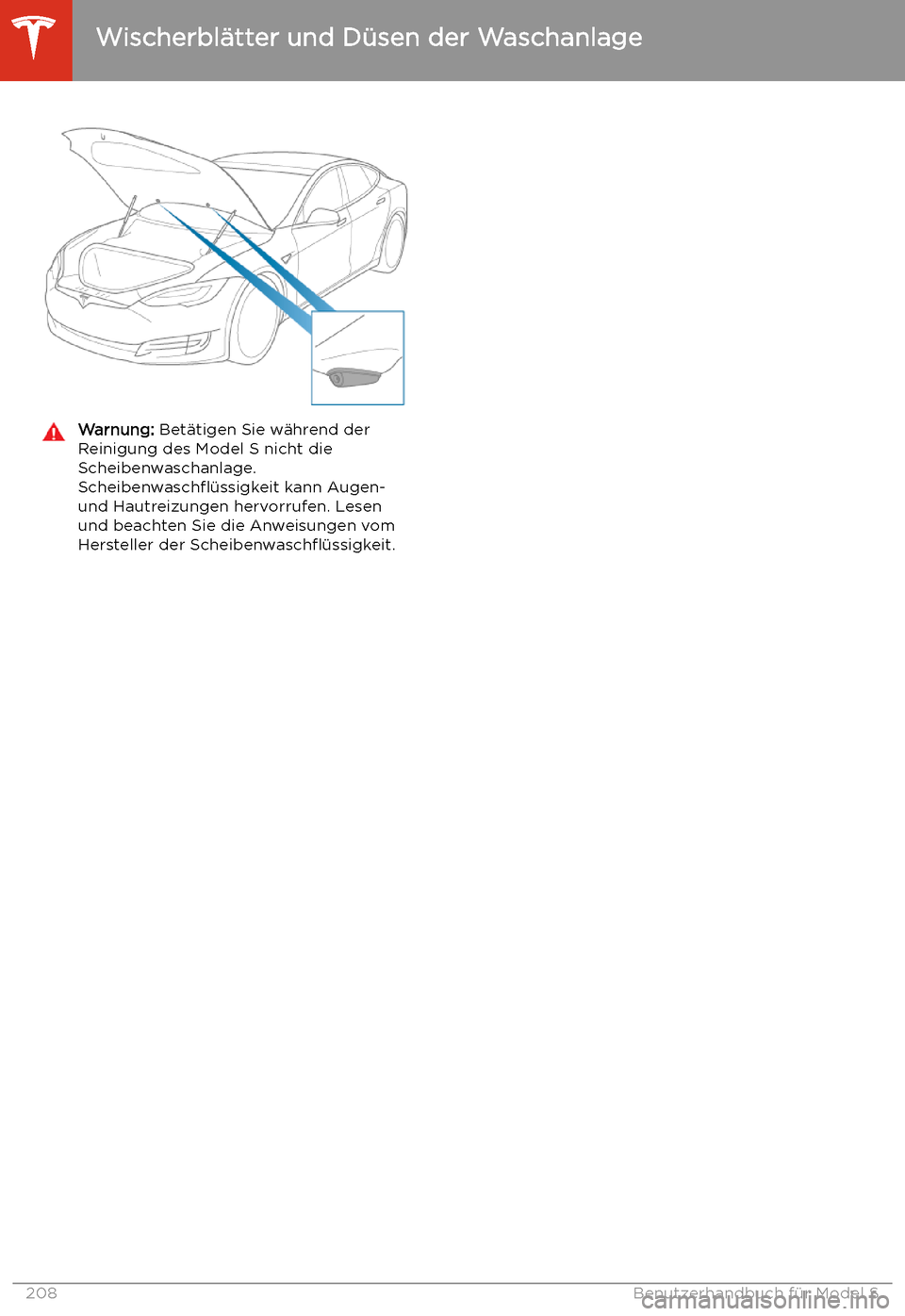 TESLA MODEL S 2020  Betriebsanleitung (in German) Warnung: Bet