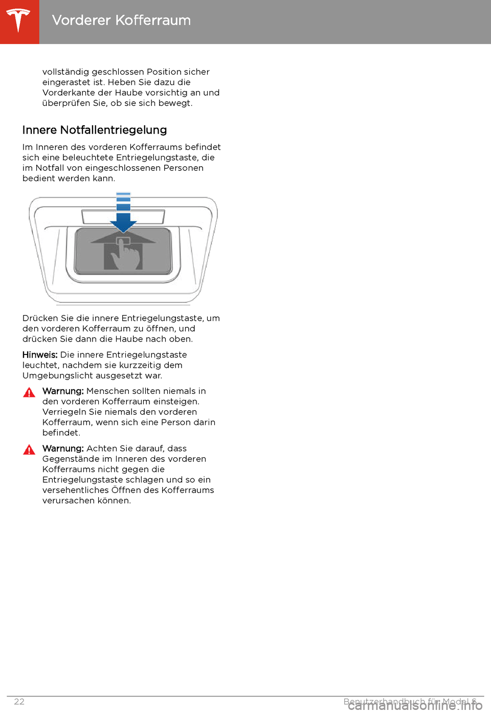 TESLA MODEL S 2020  Betriebsanleitung (in German) vollst