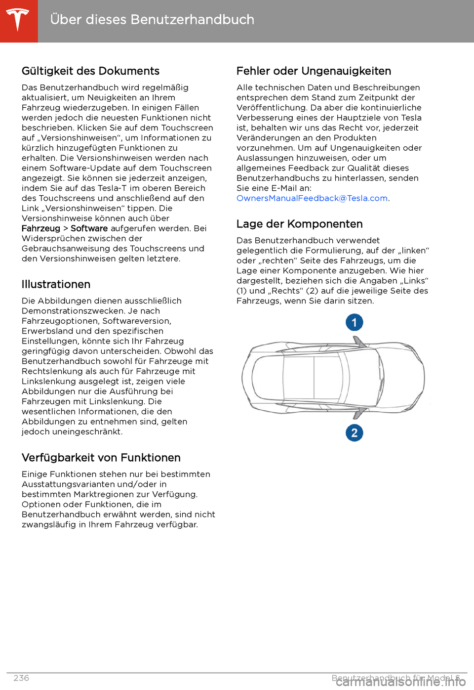 TESLA MODEL S 2020  Betriebsanleitung (in German) 