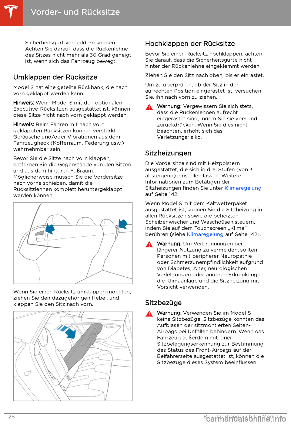 TESLA MODEL S 2020  Betriebsanleitung (in German) Sicherheitsgurt verheddern k