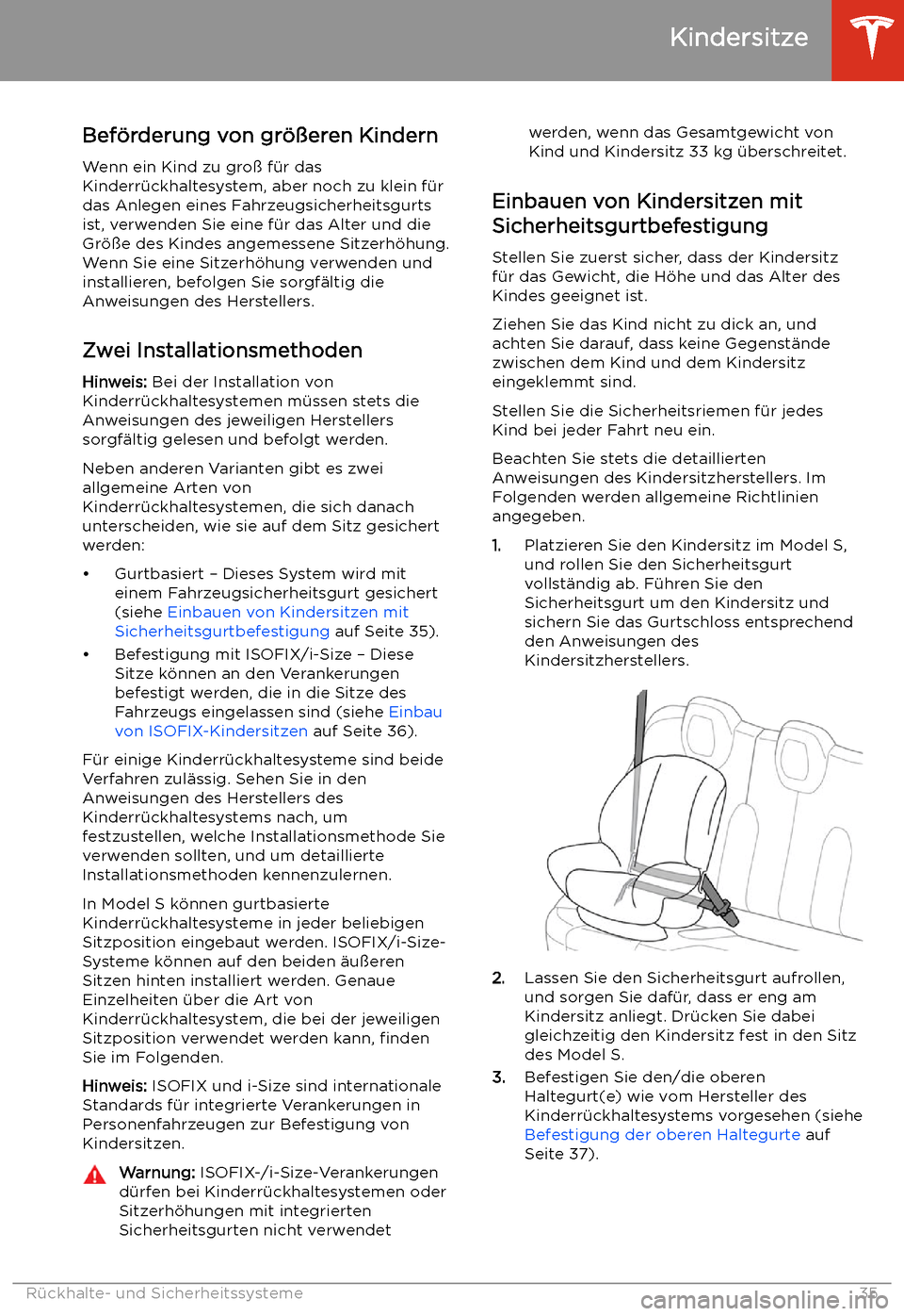 TESLA MODEL S 2020  Betriebsanleitung (in German) Bef