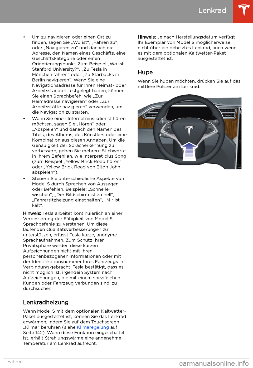 TESLA MODEL S 2020  Betriebsanleitung (in German) 