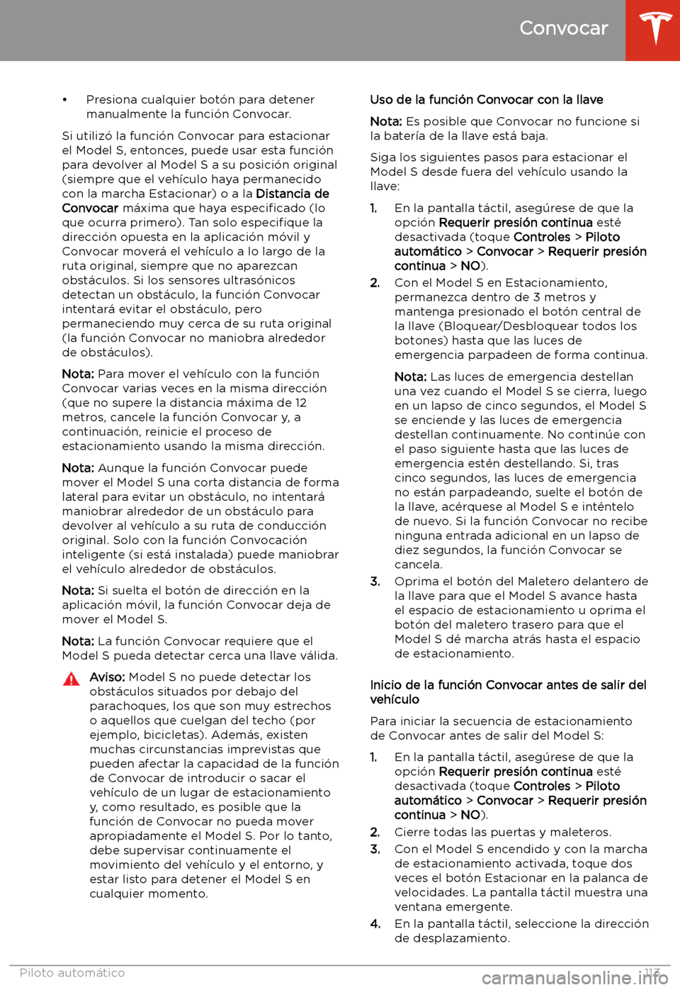 TESLA MODEL S 2020  Manual del propietario (in Spanish)  