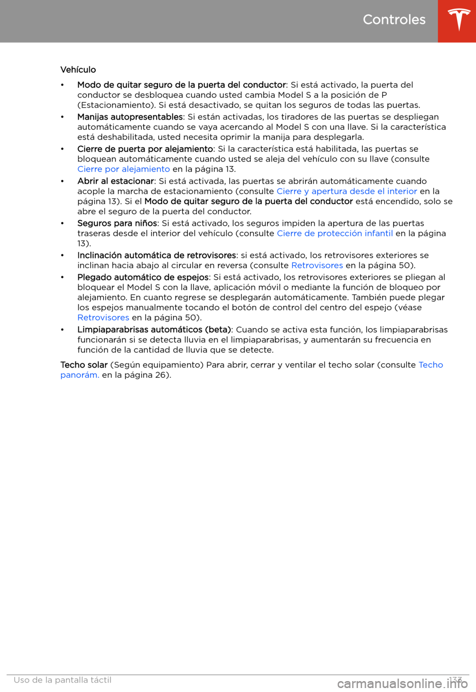 TESLA MODEL S 2020  Manual del propietario (in Spanish)  Veh
