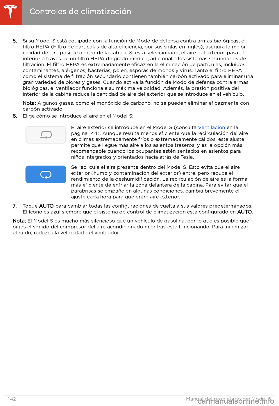 TESLA MODEL S 2020  Manual del propietario (in Spanish)  5.Si su Model S est