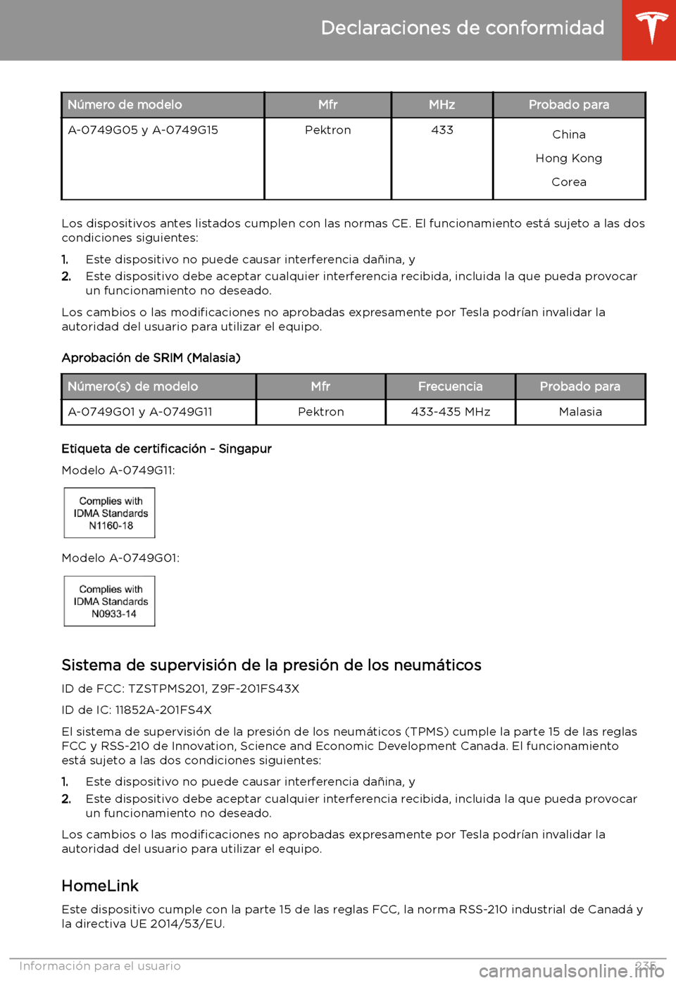 TESLA MODEL S 2020  Manual del propietario (in Spanish)  N