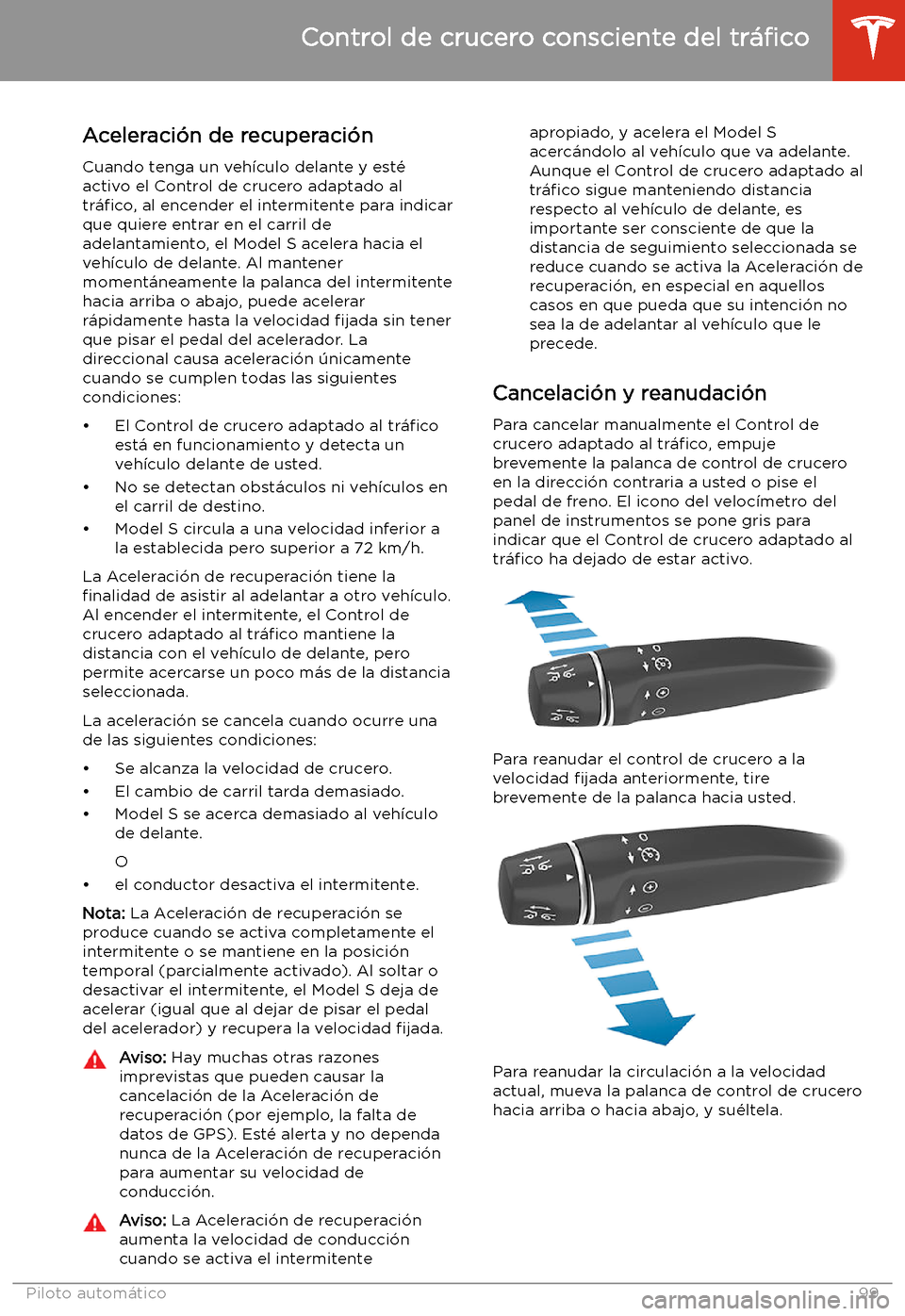TESLA MODEL S 2020  Manual del propietario (in Spanish)  Aceleraci