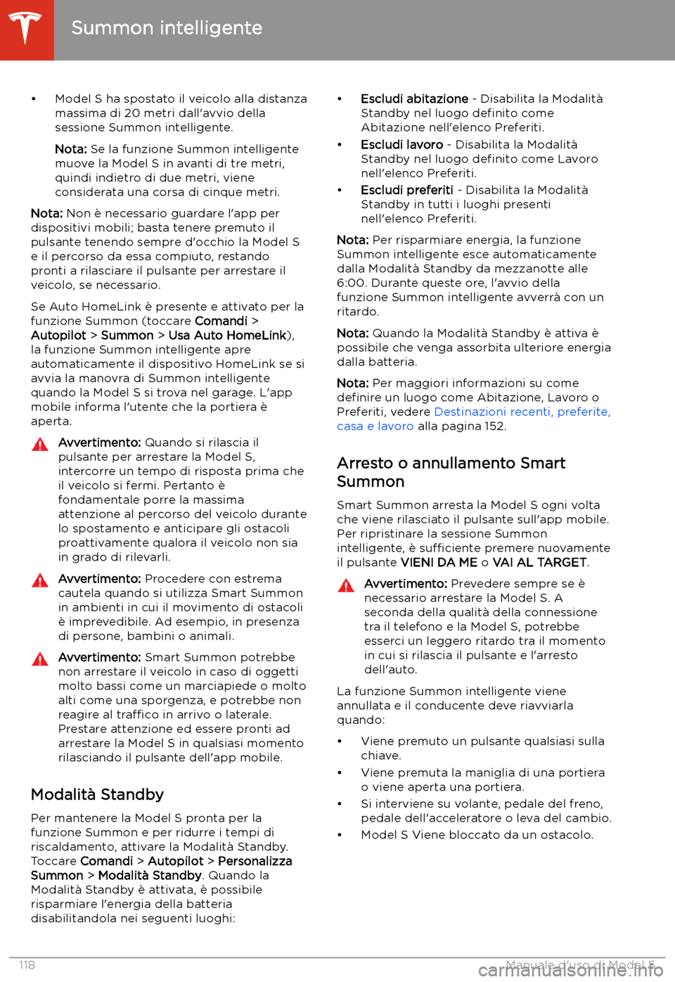 TESLA MODEL S 2020  Manuale del proprietario (in Italian)  