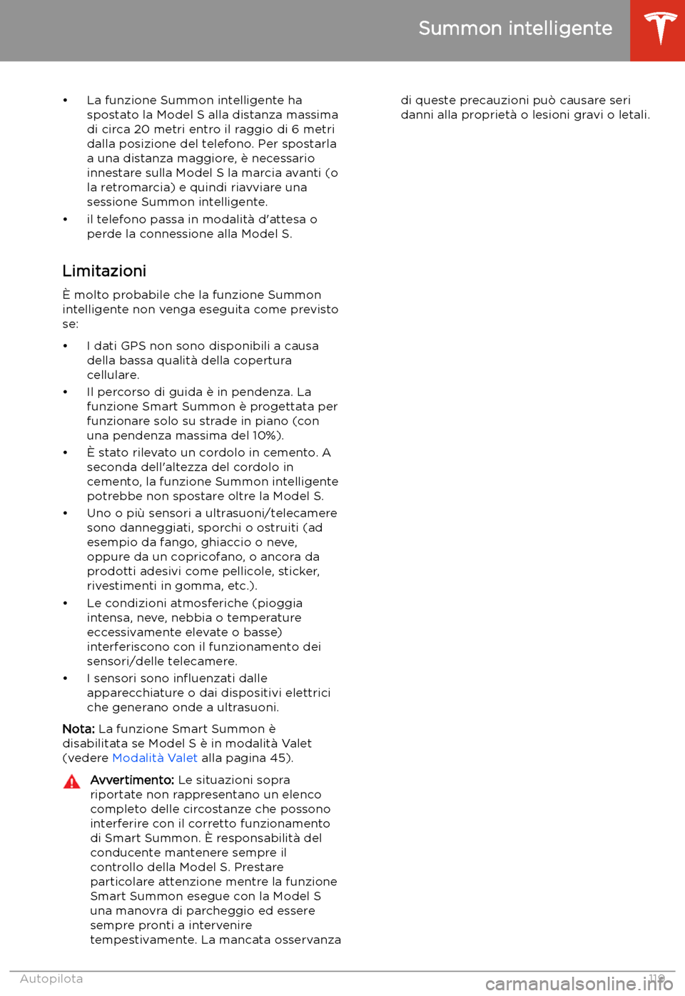 TESLA MODEL S 2020  Manuale del proprietario (in Italian)  