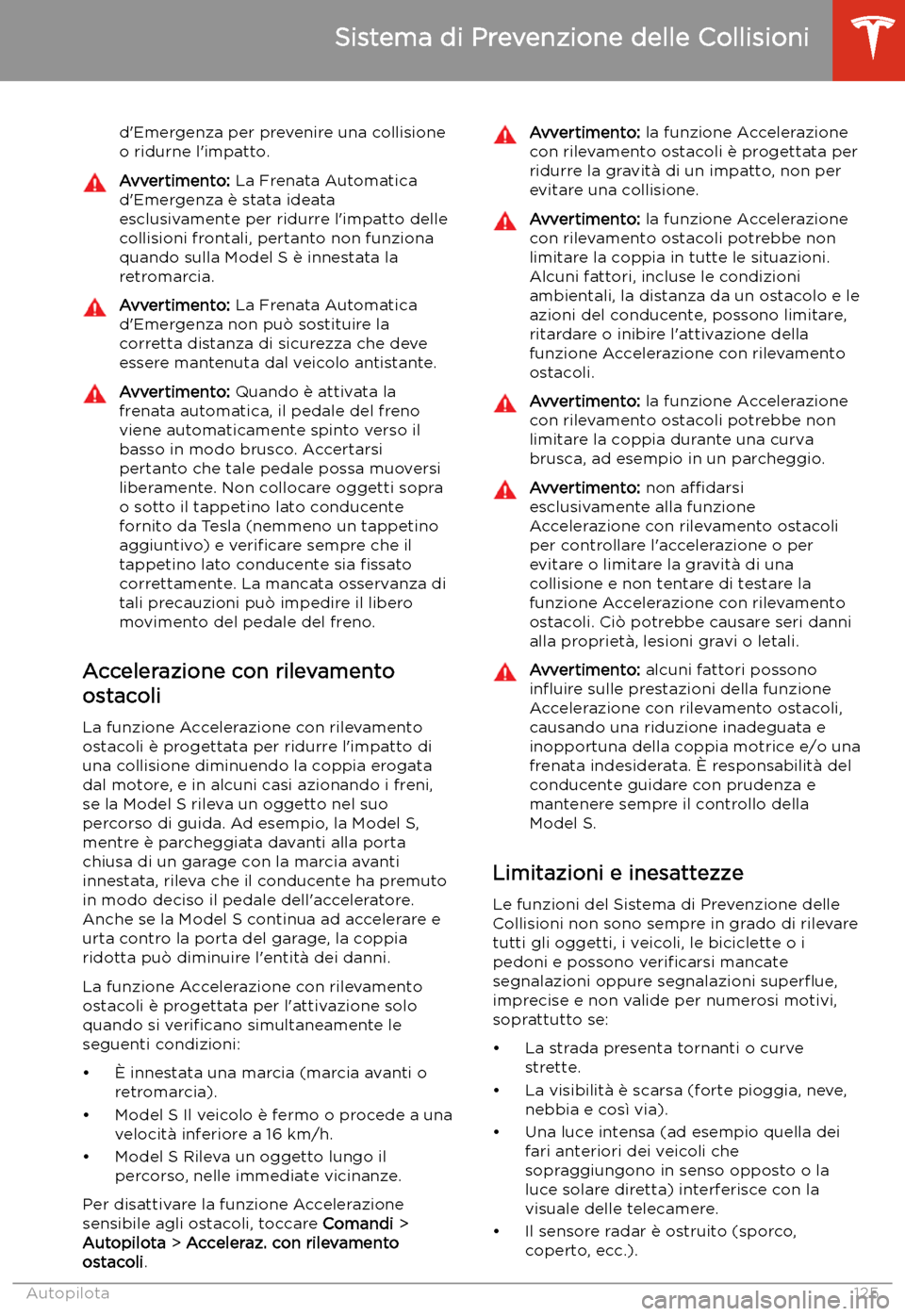 TESLA MODEL S 2020  Manuale del proprietario (in Italian)  d