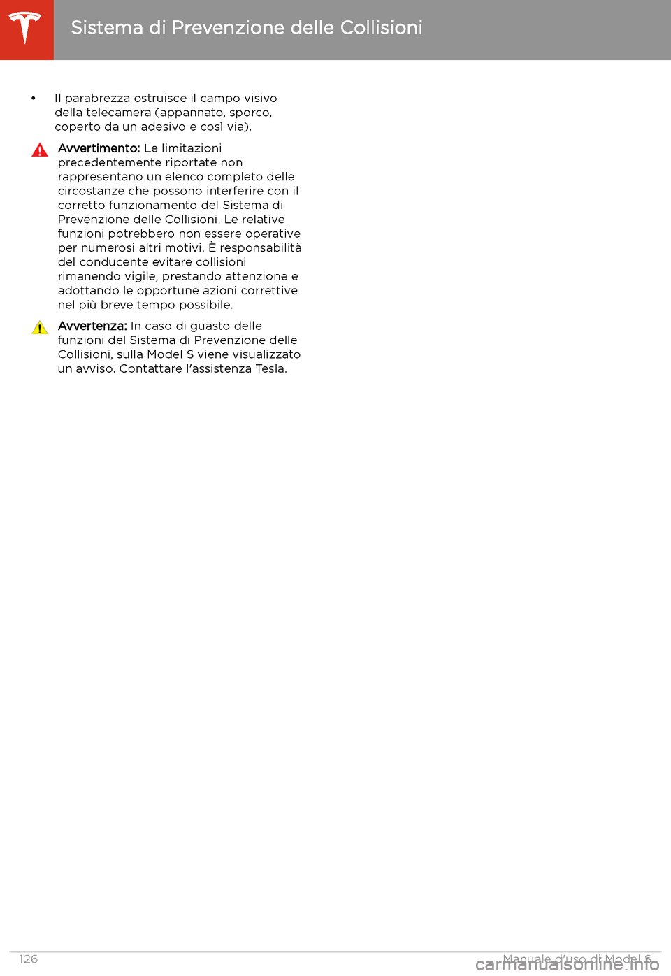 TESLA MODEL S 2020  Manuale del proprietario (in Italian)  