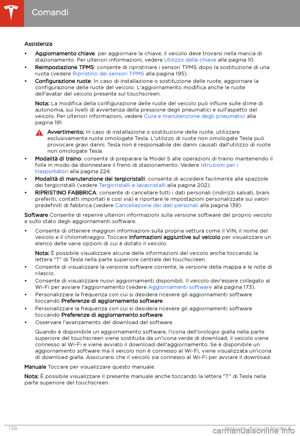 TESLA MODEL S 2020  Manuale del proprietario (in Italian)  Assistenza
