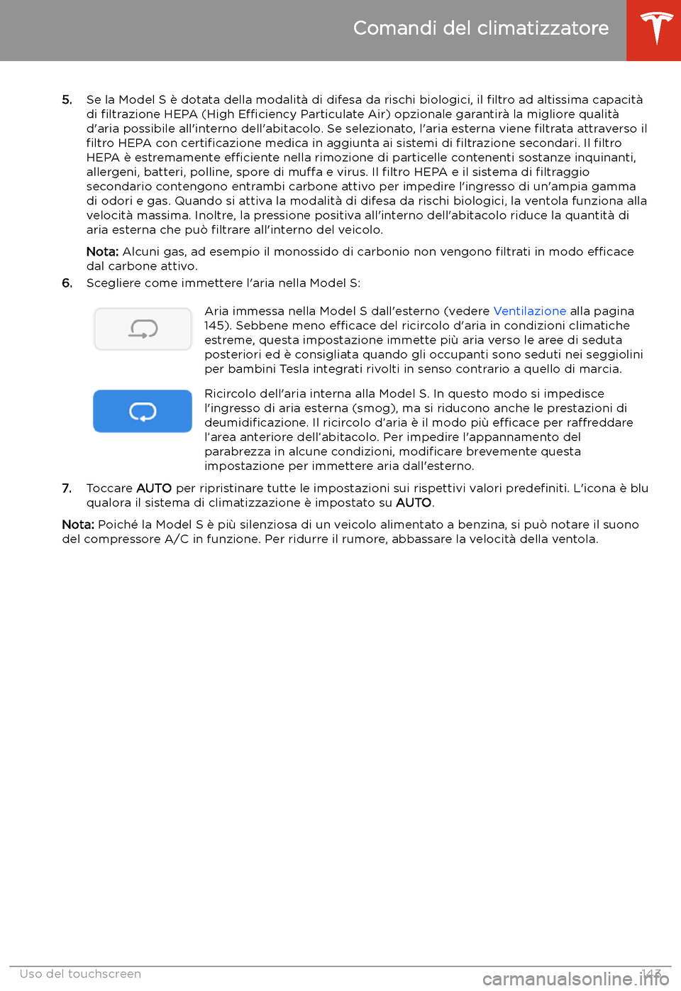 TESLA MODEL S 2020  Manuale del proprietario (in Italian)  5.Se la Model S 