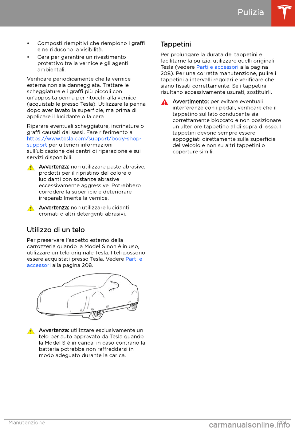 TESLA MODEL S 2020  Manuale del proprietario (in Italian)  