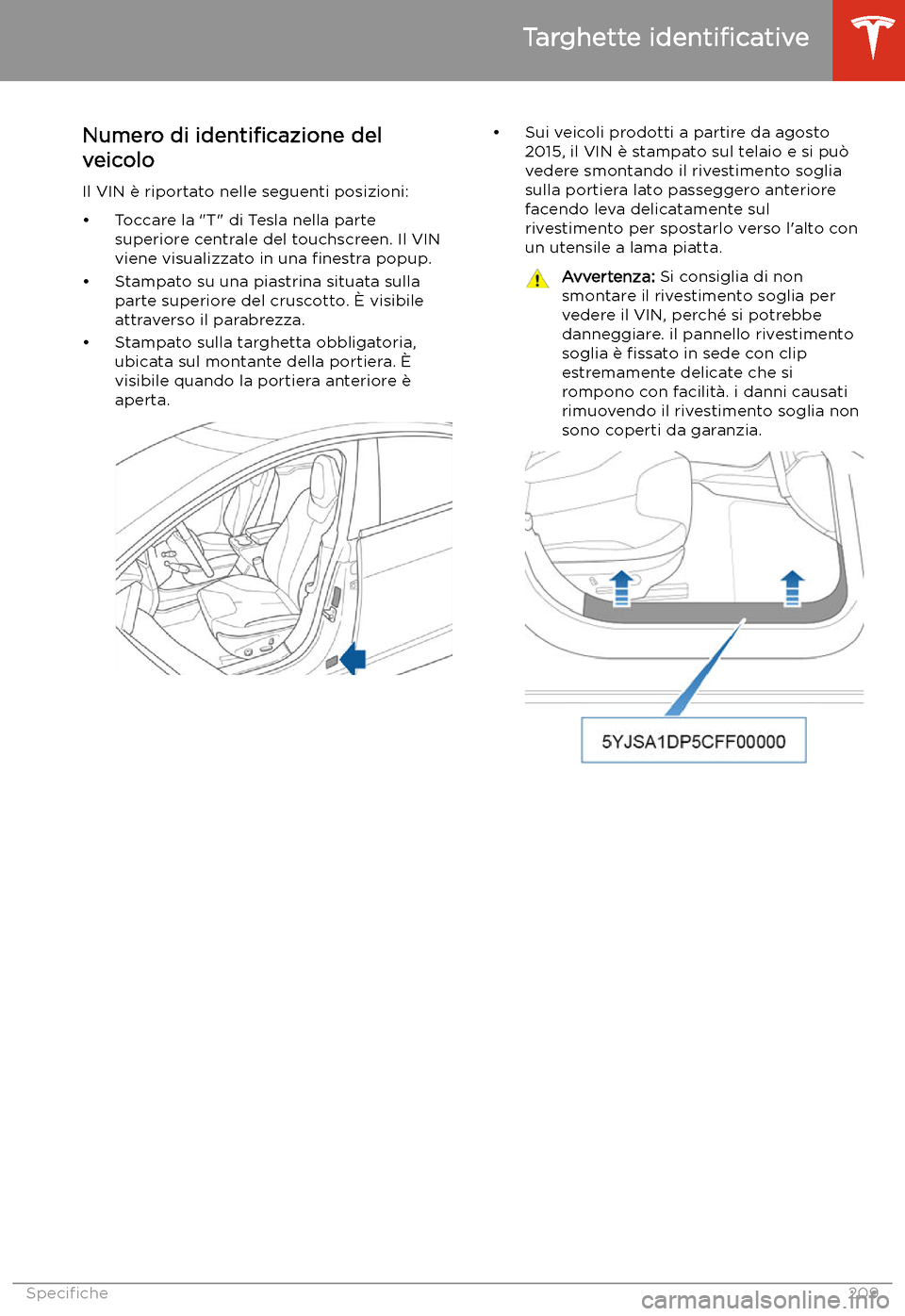 TESLA MODEL S 2020  Manuale del proprietario (in Italian)  Speci