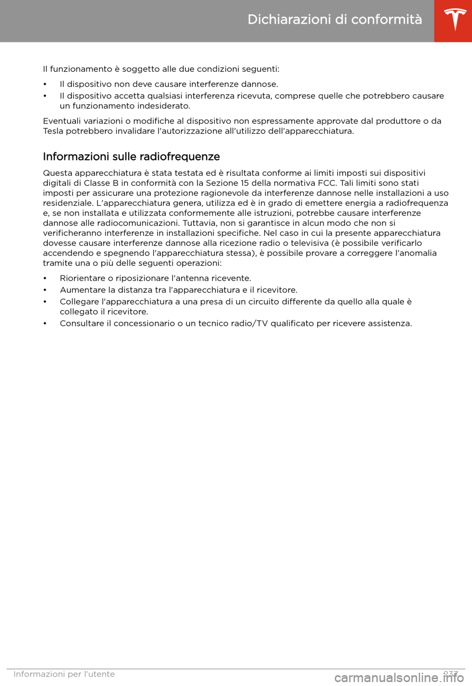 TESLA MODEL S 2020  Manuale del proprietario (in Italian)  Il funzionamento 